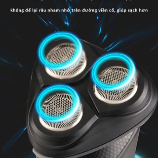 Máy cạo râu Lingke 3 lưỡi kép đa năng 3 trong 1 cạo sát sạch êm, chống nước