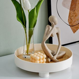 Khay Tròn Decor phong cách Hàn Quốc