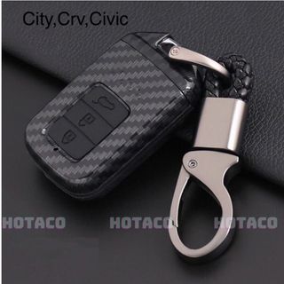 Ốp chìa khóa, bọc chìa khóa ô tô, bao da chìa khóa ô tô, móc khóa xe hơi vân carbon