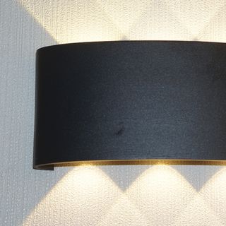 Đèn gắn tường ngoài trời, trong nhà hắt sáng 2 đầu tia màu đen