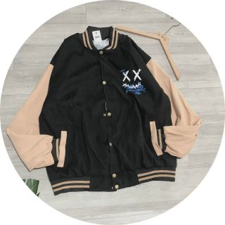 Áo khoác da lộn mềm mịn 2 lớp lót logo in đẹp