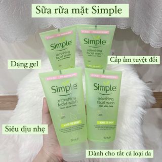 Gel rửa mặt Simple Kind To Skin Refreshing Facial Wash Gel giá sỉ