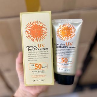 [Tem chống hàng giả - Tem phụ đầy đủ] Kem Chống Nắng 3W Clinic Intensive Uv Sunblock Cream Spf 50 PA+++ 70ml