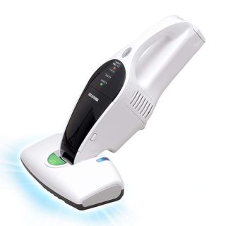 Máy hút bụi giường ngủ không dây màu vàng, thương hiệu Iris Ohyama, model ICFDC1C