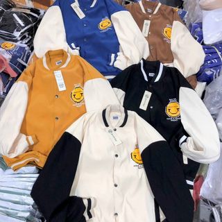 Áo khoác da lộn mềm mịn 2 lớp lót dù logo in đẹp