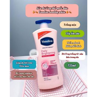 Sữa Dưỡng Thể VASELINE Heathy White Cân Bằng Độ Ẩm - Mịn & Sáng Da 725ml