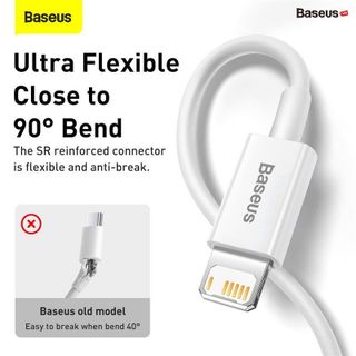 Cáp sạc USB to IPHONE Baseus Superior Series Fast Charging Data Cable cho iPhone/ iPad (2.4A, 480Mbps, Fast charge, ABS/ TPE Cable)
