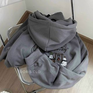 Áo hoodie thun nỉ logo thêu nổi form dưới 70kg