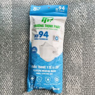 [Thùng/30 bịch] Khẩu Trang KF94 TTP (4 lớp, Bịch 10 cái)