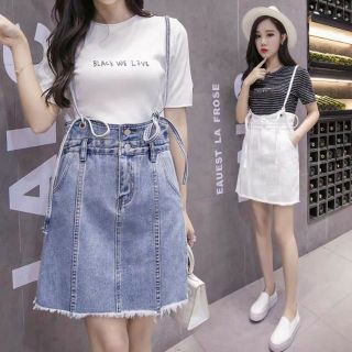 YẾM VÁY JEANS THẮT 2 DÂY NHỎ giá sỉ