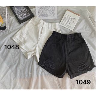 Quần Short Jeans Đen trắng bigsize Rách tầng Size nhỏ đên Lớn ms 1048 giá sỉ