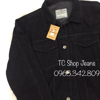 Áo Khoác Jeans Nam Đen trơn Thời Trang Form Rộng (kèm ảnh thật)