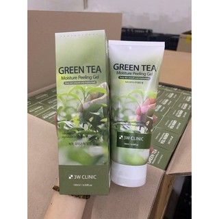 [Tem chống hàng giả - Tem phụ đầy đủ] Gel Tẩy Tế Bào Chết Chiết Xuất Trà Xanh 3W Clinic Green Tea Moisture Peeling Gel
