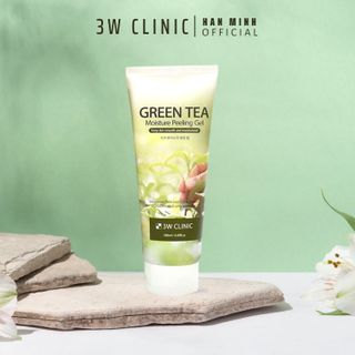 [Tem chống hàng giả - Tem phụ đầy đủ] Gel Tẩy Tế Bào Chết Chiết Xuất Trà Xanh 3W Clinic Green Tea Moisture Peeling Gel