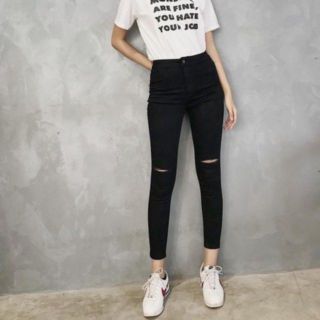 Quần Skinny Lưng siêu cao rách gối topshopp giá sỉ
