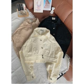 ÁO KHOÁC CROPTOP BIGSIZE KAKI NỮ TCSHOPJEAN LỬNG NGẮN TÚI BẦU 5 màu