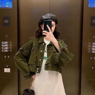 ÁO KHOÁC CROPTOP BIGSIZE KAKI NỮ TCSHOPJEAN LỬNG NGẮN TÚI BẦU 5 màu
