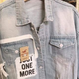 Áo Khoác Jeans Unisex JUST ONE MORE (ảnh thật kèm)