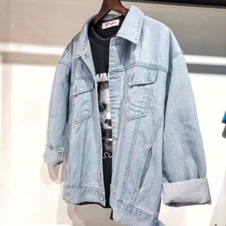 Áo Khoác Jeans Unisex Trơn bụi giá sỉ