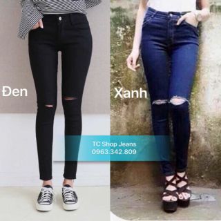 Quần Jeans Nữ Rách Gối Size Lớn 26 đến 35 giá sỉ