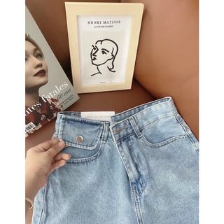 Quần Short Ngố Nữ Ống Rộng Bigsize Nắp Kiểu Size Lớn Quần bò lửng TCshopjean Ms 100