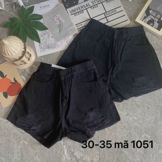 BIGSIZE Quần Short Nữ Size Lớn Trắng rách Lưng Cao Ống rộng che khuyết điểm TCshopjean ms1051
