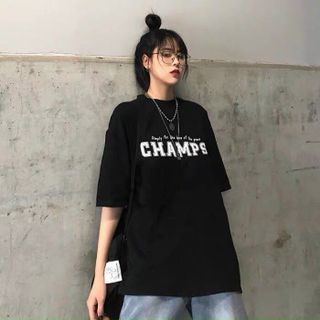 Áo thun nữ 𝗙𝗥𝗘𝗘𝗦𝗛𝗜𝗣Áo thun ĐEN CHAMPS nữ freesize unisex cute hàn quốc dễ thương cao cấp giá rẻ. giá sỉ