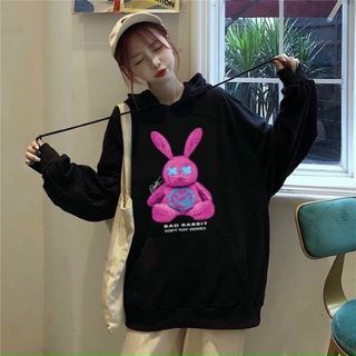 Áo Hoodie nam nữ 𝗙𝗥𝗘𝗘𝗦𝗛𝗜𝗣thỏ hồng đen kute dễ thương hàn quốc Áo khoác nữ chống nắng trẻ em bé trai gái giá sỉ