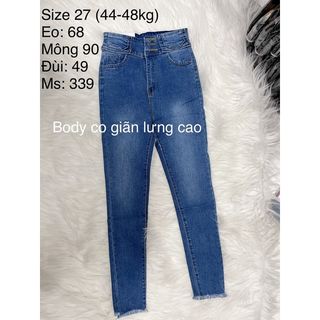 Sale Quần Jeans Nữ Body Size 27 Lưng Kiểu túi 2 nắp Ms 339 giá sỉ