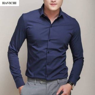 Áo sơ mi nam xanh 𝐅𝐑𝐄𝐄𝐒𝐇𝐈𝐏dương coban thoáng mát, mềm mịn, khó nhăn
