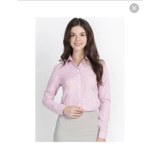 Áo sơ mi nữ 𝐅𝐑𝐄𝐄𝐒𝐇𝐈𝐏áo sơ mi hồng nữ tay dài bóp eo, chiết eo bánh bèo kiểu các hàn quốc unisex