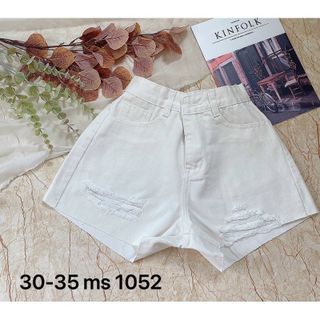 Quần Short jeans Nữ Trắng Bigsize rách size đại 30 đến 35 ms 1052 giá sỉ