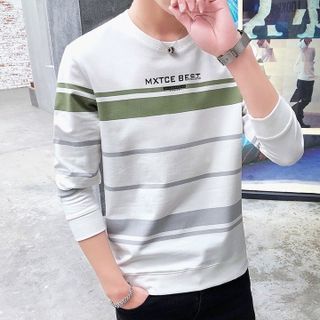 Áo thun nam tay dài 𝗙𝗥𝗘𝗘𝗦𝗛𝗜𝗣sweater Áo thun nam dài tay SỌC NGANG XANH DƯƠNG năng động, phong cách. giá sỉ