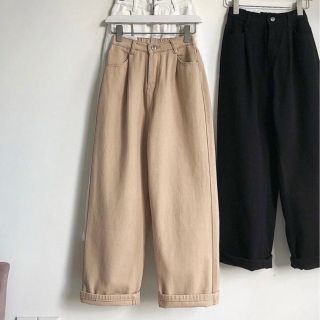 Bigsize Quần Ống Rộng Kaki Suông Lưng Thun TCshopJean 3 Màu Nâu Đen Trắng Size Lớn ms 127