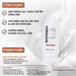[Tem Chống hàng giả - Tem phụ] Dưỡng trắng 3W CLINIC CRYSTAL WHITE MILKY PACK (Hộp)