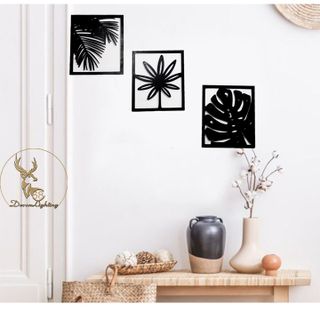 Bộ 3 Tranh treo tường hoa lá 2D decor trang trí LP1051 (Như Hình) giá sỉ