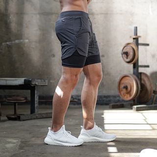 Quần đùi 2 lớp tập gym thể thao - QS2