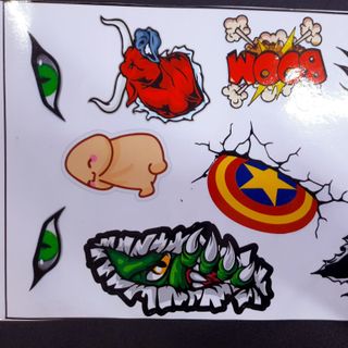 Tem dán sticker dán xe, điện thoại, máy tính 28 mẫu