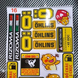 Tem dán sticker dán xe, điện thoại, máy tính