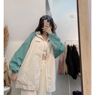 Áo khoác dù 2 lớp lót dù logo thêu đẹp
