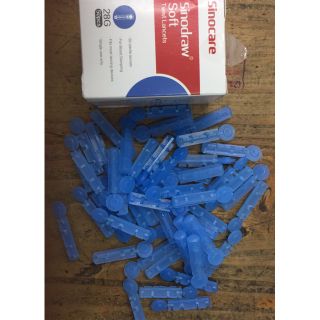 Kim chích lấy máu 4 cạnh đầu tròn dùng cho đo thử đường huyết , tiểu đường Sinocare (hộp 50 kim)