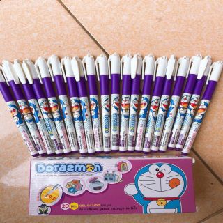 1 HỘP 20 bút gel nước doremon màu tím giá sỉ
