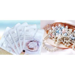 Mặt Nạ Dưỡng Da Ngọc Trai White Pearl Mask Amisilk Korea Combo 5 Miếng