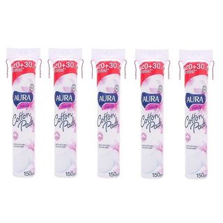 Combo 5 gói bông tẩy trang Aura Beauty Cotton Pads150 miếng (5x150) giá sỉ