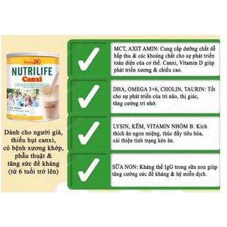 Sữa Canxi Nutrilife Canxi ,Sữa Giàu Canxi ,Vitamin Và Khoáng Chất Lon 900gr Hàng Chính Hãng