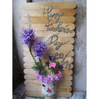 Thiệp gỗ và hoa ngày 20/11