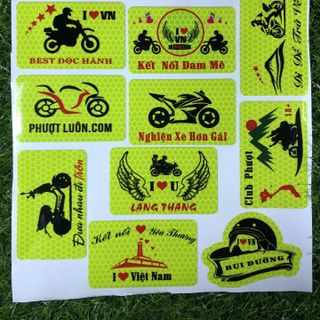 Tem dán sticker dán xe, điện thoại, máy tính Tem phượt giá sỉ