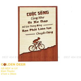 Tranh gỗ dán tường, treo tường decor nội thất văn phòng câu slogan tạo động lực GD1521