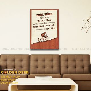 Tranh gỗ dán tường, treo tường decor nội thất văn phòng câu slogan tạo động lực GD1521