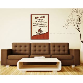 Tranh gỗ dán tường, treo tường decor nội thất văn phòng câu slogan tạo động lực GD1521